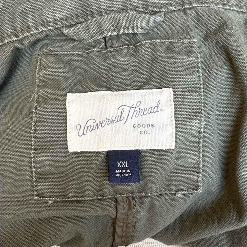 Universal Thread olive green cotton utility field jacket w/hood/pockets. Sz XXL - Picture 9 of 10